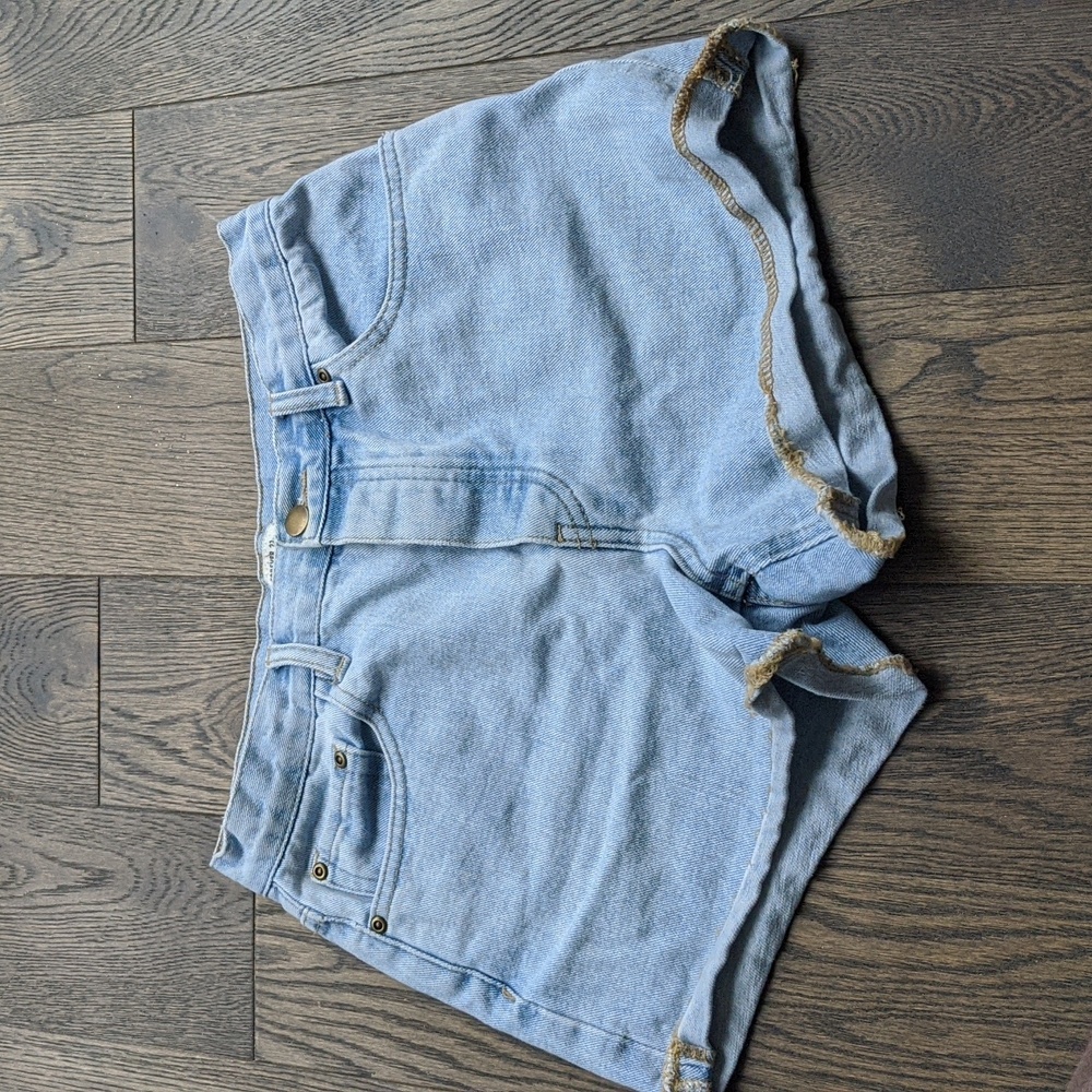Forever 21 High Waisted Light Blue Jeans Shorts | Size 26